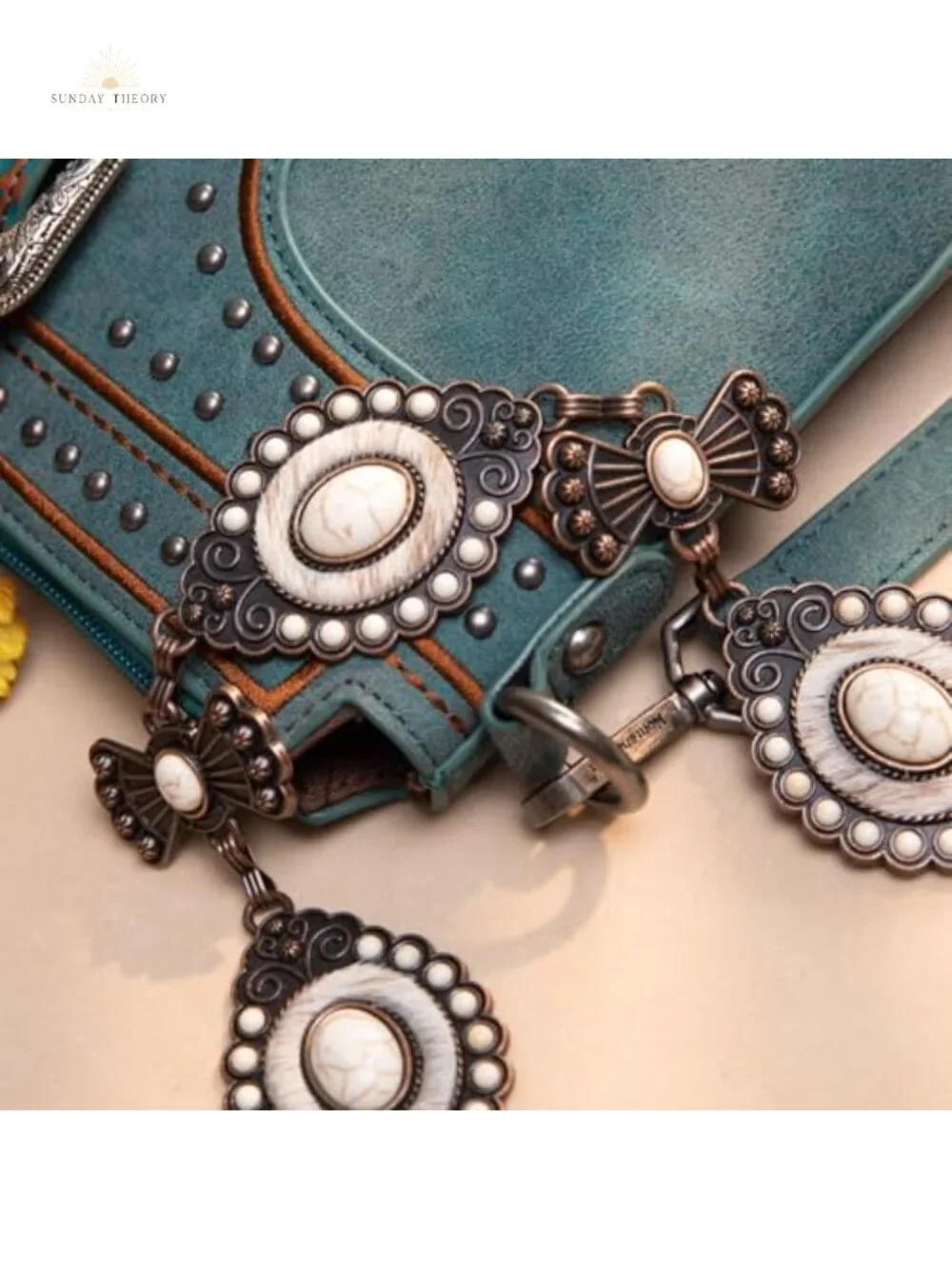 Western Concho Chain Belt Women Adjustable